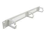 DELOCK 19" Kabelmanagement Bürstenleiste 3 Bügel 1 HE grau
