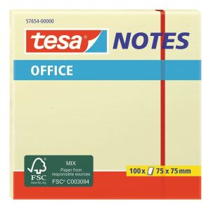 TESA 57654-00000-07 Klebezettel Quadratisch Elfenbein 100 Blätter Selbstklebend