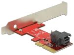 DELOCK PCI Expr Card 4x + 1x SFF-8643 int.+LowProfile