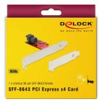 DELOCK PCI Expr Card 4x + 1x SFF-8643 int.+LowProfile