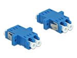 DeLOCK LWL Kupplung LC Duplex Buchse zu LC Duplex Buchse Singlemode 2 Stück blau