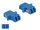 DeLOCK LWL Kupplung LC Duplex Buchse zu LC Duplex Buchse Singlemode 2 Stück blau