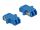 DeLOCK LWL Kupplung LC Duplex Buchse zu LC Duplex Buchse Singlemode 2 Stück blau