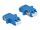 DeLOCK LWL Kupplung LC Duplex Buchse zu LC Duplex Buchse Singlemode 2 Stück blau