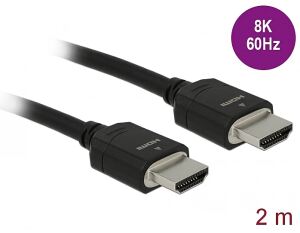 DELOCK High Speed HDMI Kabel 48 Gbps 8K 60 Hz 2 m