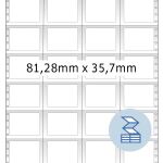 HERMA Computeretiketten 81.28x35.7 mm 4-bahnig weiß...