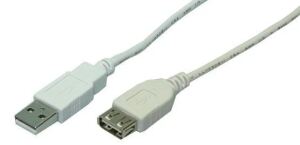 LogiLink 2m USB 2.0 USB Kabel USB A 0,48 Gbit/s Grau