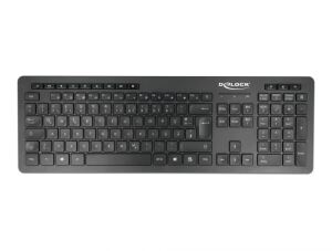DeLOCK USB Tastatur 2,4 GHz kabellos schwarz - Lautlos