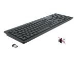 DeLOCK USB Tastatur 2,4 GHz kabellos schwarz - Lautlos