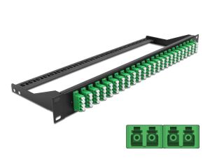 DELOCK 19" LWL Patchpanel 24 Port LC Quad grün