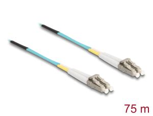 DELOCK LWL Kabel LC Duplex zu LC Duplex Multimode OM3 75 m