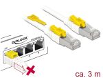 DELOCK RJ45 Kabel Cat 6A Secure 3.0m St/St