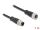 DELOCK M12 Kabel D-kodiert 4 Pin Stecker zu Buchse PVC 1 m