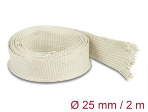 DELOCK Geflechtschlauch aus Nomex Fasern 2 m x 25 mm weiß