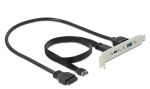 DeLOCK Slotblech mit 1 x USB Type-C™ und 1 x USB Typ-A Port