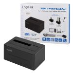 LogiLink QP0027 Speicherlaufwerk-Docking-Station USB 3.2 Gen 2 (3.1 Gen 2) Type-C Schwarz