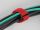 DeLOCK Klett-Kabelbinder mit Schlaufe und Befestigungsöse L 280 x B 38 mm rot 3 Stück