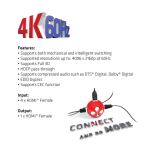 CLUB3D HDMI 2.0 UHD SwitchBox 4 Ports