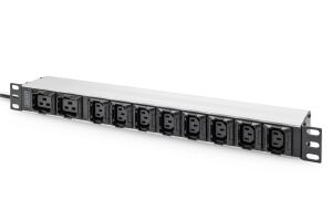 Digitus Steckdosenleiste mit Aluminiumprofil, 10-fach, 2 m Zuleitung, IEC C20 Stecker