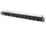Digitus Steckdosenleiste mit Aluminiumprofil, 10-fach, 2 m Zuleitung, IEC C20 Stecker