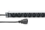 Digitus Steckdosenleiste mit Aluminiumprofil, 10-fach, 2 m Zuleitung, IEC C20 Stecker