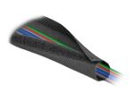 DeLOCK Gewebeschlauch mit Klettverschluss hitzebeständig 5 m x 30 mm schwarz