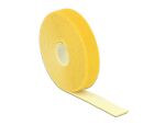 DELOCK Kabelbinder Klettverschluss 5000x20mm 1x Rol gelb