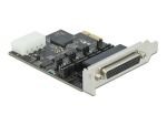 DeLOCK PCI Express x1 Karte zu 4 x Seriell RS-232 mit Spannungsversorgung 5 V / 12 V