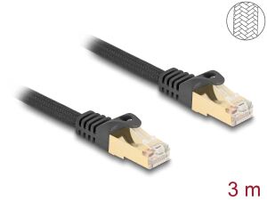 DELOCK RJ45 Netzwerkkabel Cat.6A S/FTP St. zu St. 3m schwarz