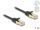 DeLOCK RJ45 Flachband Netzwerkkabel mit Geflechtmantel Cat.6A U/FTP Stecker zu Stecker 1 m schwarz
