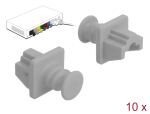 DELOCK Staubschutz für RJ45 Buchse 10 Stück grau