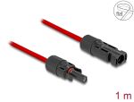 DELOCK DL4 Solar Flachbandkabel Stecker zu Buchse 1 m rot
