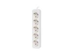 Lanberg PS0-05F-0300-W Verlängerungskabel 3 m 5 AC-Ausgänge Drinnen Weiß