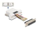 DeLOCK D-Sub 15 Pin Stecker zu RJ45 Buchse Montagesatz weiß