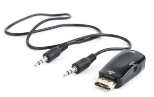 Gembird A-HDMI-VGA-02 Kabeladapter VGA (D-Sub) Schwarz