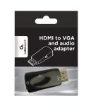 Gembird A-HDMI-VGA-02 Kabeladapter VGA (D-Sub) Schwarz