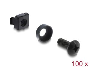 DELOCK Rack Montage Set für 10" und 19" 100 Stück schwarz