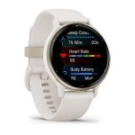 Garmin Vivoactive 5 3,05 cm (1.2") AMOLED 42 mm Digital 390 x 390 Pixel Touchscreen Weiß WLAN GPS