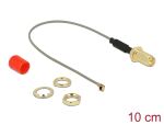 DELOCK Antennenkabel RP-SMA Bu zum Einbau Ferritkern St 10cm
