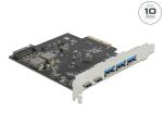 DeLOCK PCI Express x4 Karte zu 2 x USB Type-C + 3 x USB Typ-A - SuperSpeed USB 10 Gbps