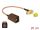 DELOCK Antennenkabel FAKRA F-Bu > SMA 90°-Bu RG-316 0.2m