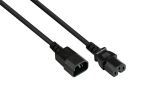 Alcasa P1450-S050 Stromkabel Schwarz 5 m C14-Koppler C15-Koppler