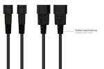 Alcasa P1450-S050 Stromkabel Schwarz 5 m C14-Koppler C15-Koppler