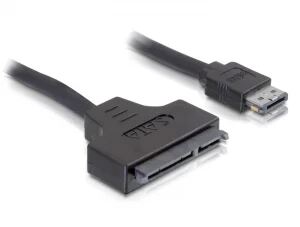 DeLOCK SATA cable, 0.5m SATA-Kabel 0,5 m eSATAp Schwarz