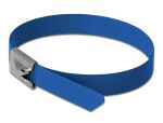 DELOCK Edelstahlkabelbinder L 500 x B 7,9 mm blau 10...