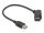 DeLOCK USB 2.0 Typ-A Einbaubuchse 45° gewinkelt zu Typ-A Buchse mit 30 cm Kabel schwarz