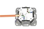 Digitus CAT 6A Klasse EA Netzwerkdose, designkompatibel, geschirmt, Unterputz, 4 Richtungen