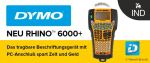 DYMO Rhino 6000+ Industrielles Etikettiergerät im stabilen Hartschalenkoffer | Tragbares Beschriftungsgerät für Industrie und Handwerk mit PC-Anbindung