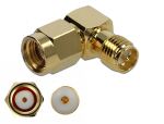 DELOCK Adapter RP-SMA Stecker zu RP-SMA Buchse 90° 10...