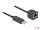 DeLOCK Serielles Anschlusskabel mit FTDI Chipsatz, USB 2.0 Typ-A Stecker zu RS-232 RJ45 Buchse 1 m schwarz